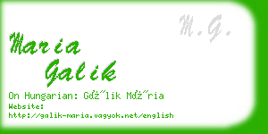 maria galik business card